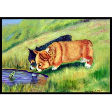 Carolines Treasures Carolines Treasures 7292JMAT 24 x 36 in. Corgi Indoor Or Outdoor Doormat 7292JMAT